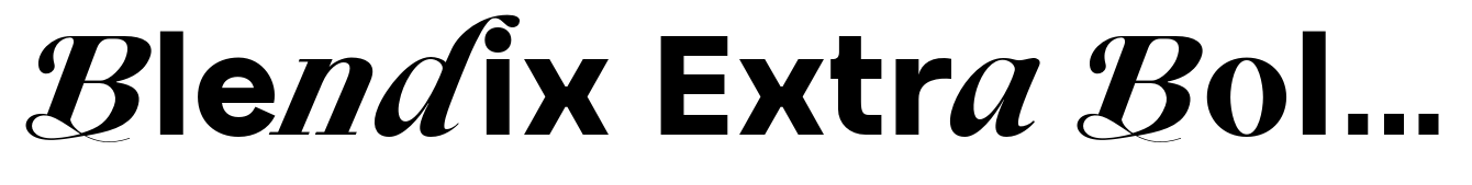 Blendix Extra Bold Italic